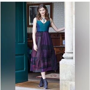 Anthropologie Niki thanajan Silk Midi Dress